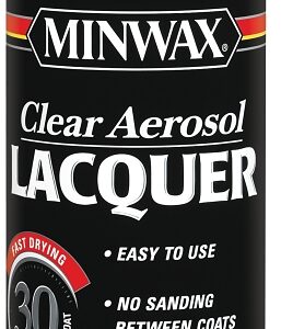 Minwax 15200 Lacquer Spray, Gloss, Liquid, Clear, 12 oz, Can