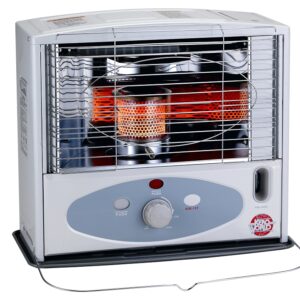 Kero World KW-11F Radiant Heater, 1 gal Fuel Tank, Kerosene, 10,000 Btu, 350 sq-ft Heating Area, Gray