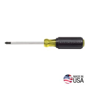 Klein Tools 603-4 Screwdriver, #2 Drive, Phillips Drive, 8-1/4 in OAL, 4 in L Shank, Acetate Handle, Cushion-Grip Handle