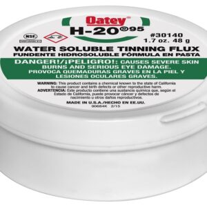 Oatey H-20 Series 30140 Water Soluble Flux, 1.7 oz, Paste, Gray