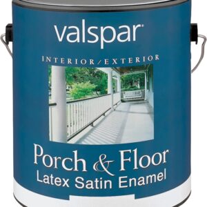 Valspar Medallion 1500 Series 027.0001533.007 Porch and Floor Paint, Satin, Light Gray, 1 gal