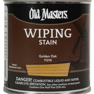 Old Masters 11216 Wiping Stain, Golden Oak, Liquid, 0.5 pt, Can