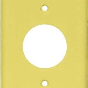 Eaton Wiring Devices PJ7V Series Wallplate, Mid-Size, 4-1/2 in L, 2-3/4 in W, 1-Gang, Polycarbonate, Ivory, High-Gloss