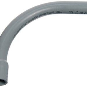 Carlon UA9AFB-CTN Elbow, 90 deg Angle, 1 in Bell End, PVC, Gray, 1/PK