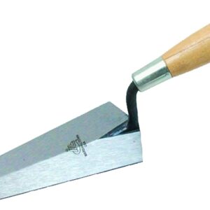 Marshalltown 48 Gauging Trowel, 7 in L Blade, 3-3/8 in W Blade, HCS Blade, Wood Handle