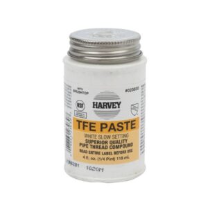Harvey 23030 Pipe Thread Compound, 4 fl-oz Jar, Liquid, Paste, White