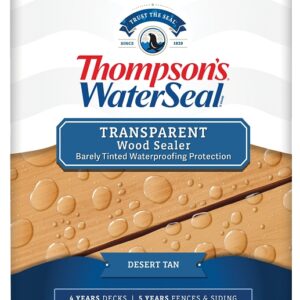 Thompson's WaterSeal TH.091701-16 Wood Sealer, Transparent, Desert Tan, 1 gal