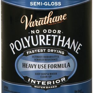 Rust-Oleum 200141H Polyurethane, Semi-Gloss, Liquid, Crystal Clear, 1 qt, Can