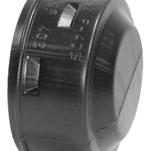 ADS 0432AA End Pipe Cap, 4 in, Snap, Polyethylene, Black
