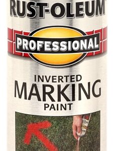Rust-Oleum 2558838 Inverted Marking Spray Paint, Flat/Semi-Gloss, Fluorescent Red/Orange, 15 oz, Can