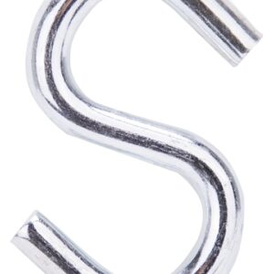 ProSource LR372 S-Hook, 100 lb Working Load, 0.229 in Dia Wire, Steel, Zinc