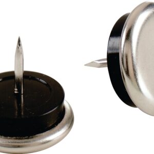 Shepherd Hardware 9100 Furniture Glide, Round, 1 in Dia Dimensions, Nickel, Silver, 4/PK