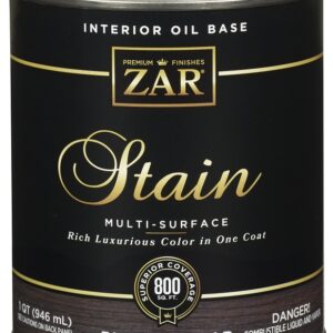 ZAR 13512 Wood Stain, Dark Brown, Liquid, 1 qt, Can