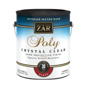 Aqua ZAR 32413 Polyurethane, Gloss, Liquid, Crystal Clear, 1 gal, Can