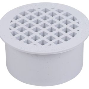 Oatey 43565 Floor Drain, PVC, Specifications: Snap-In Cover Design, Solvent Weld Connection, For: SCH 40 DWV PVC Pipes