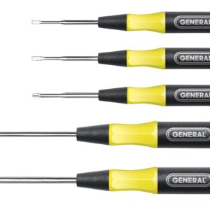 General 700 Screwdriver Set, Steel, Chrome, Specifications: Round Shank