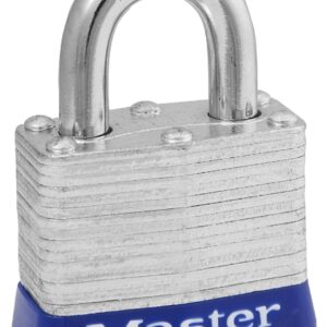 Master Lock 3UP Padlock, Open Shackle, 9/32 in Dia Shackle, 3/4 in H Shackle, Steel Shackle, Steel Body, Laminated
