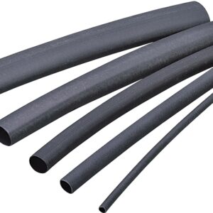 Gardner Bender HST-750 Heat Shrink Tubing, 3/4 to 3/8 in Dia, 4 in L, Polyolefin, Black