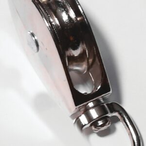 Baron 0173ZD-1 Rope Pulley, 1/4 in Rope, 1 in Sheave, Chrome