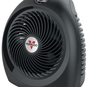 Vornado AVH2 Series EH1-0104-06 Smart Vortex Heater, 13 A, 120 V, 750/1500 W, 5120 Btu Heating, 2-Heating Stage, Black