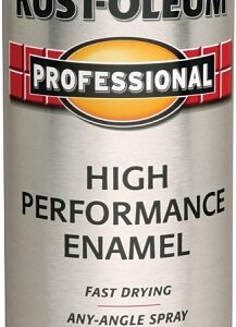 Rust-Oleum 7578838 Enamel Spray Paint, Flat, Black, 15 oz, Can