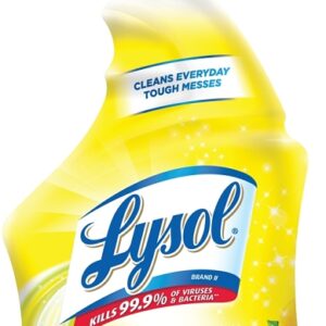 Lysol 1920075352 All-Purpose Cleaner, 32 oz Spray Bottle, Liquid, Lemon Breeze, Turquoise