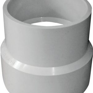 Canplas 193036 Sewer Adapter Coupling, 4 x 3 in, Hub, PVC, White