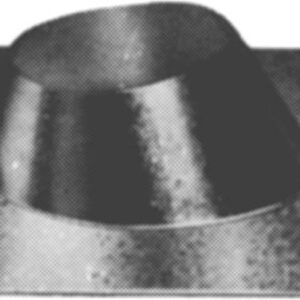 AmeriVent 6FFU Roof Vent Flashing, Galvanized Steel