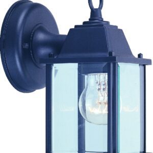 Boston Harbor AL1037-53L Outdoor Wall Lantern, 120 V, 60 W, A19 or CFL Lamp, Aluminum Fixture, Black