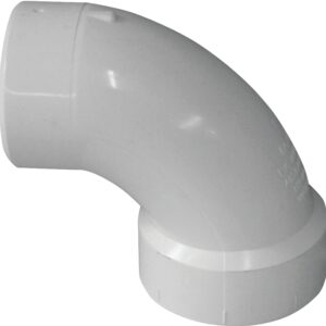 Canplas 192451L Sanitary Street Pipe Elbow, 1-1/2 in, Spigot x Hub, 90 deg Angle, PVC, White