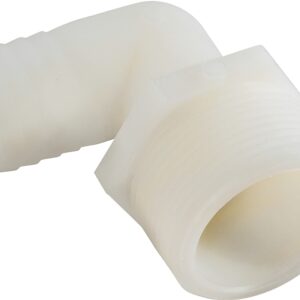 Anderson Metals 53720-0402 Hose Elbow, 1/4 in, Barb, 1/8 in, MPT, 150 psi Pressure, Nylon