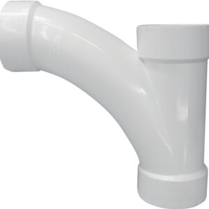 Canplas 194304 Combination Tee Pipe Wye, 4 in, Hub, PVC, White, SCH 40 Schedule