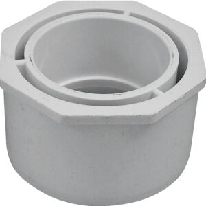 IPEX 035672 Reducer Bushing, 3 x 2 in, Spigot x Socket, PVC, White, SCH 40 Schedule, 260, 280 psi Pressure