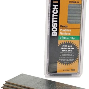Bostitch BT1350B-1M Series Nail, Glue Collation, 2 in L, 18 Gauge, Steel, Coated, Brad Head, Smooth Shank, 1000/PK
