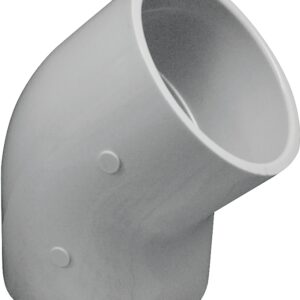 IPEX 035489 Elbow, 4 in, Socket, 45 deg Angle, PVC, White, SCH 40 Schedule, 220 psi Pressure