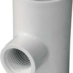 IPEX 435865 Pipe Tee, 1 x 1/2 in, Socket x Socket x FPT, PVC, White, SCH 40 Schedule, 150 psi Pressure