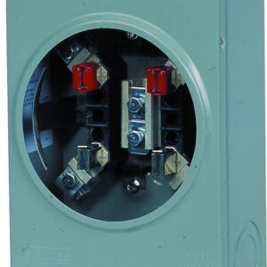 Siemens SUAT317-0G Meter Socket, 1-Phase, 200 A, 600 V, 4-Jaw, Overhead Cable Entry, NEMA 3R Enclosure, Surface