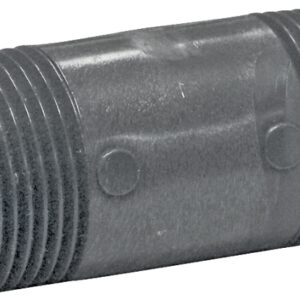 Genova P-1-3 Pipe Nipple, 1 in, MIP x MIP, PVC, Gray, SCH 80 Schedule, 3 in L
