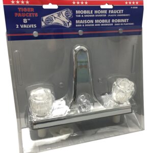 US Hardware P-050B Tub and Shower Diverter, Chrome, 2-Faucet Handle, Plastic