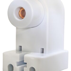 Eaton Wiring Devices 2504W-BOX Lamp Holder, 1.45 in W x 2.33 in H Dimensions, 1000 VAC, 660 W, White