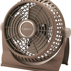 Lasko Breeze Machine 505 Desk Fan, 120 V, 10 in Dia Blade, 2-Speed, 435 cfm Air, Brown