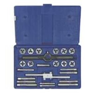 Irwin POWER-GRIP 24614 Tap and Die Set, includes: 1/2-13 NC, 1/2-20 NF Fractional Plug Tap and 1 in Hexagon Dies