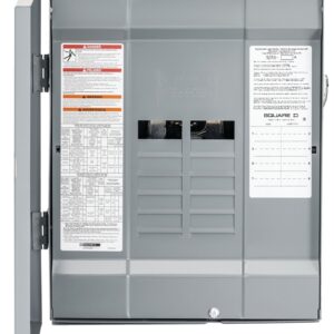 Square D Homeline HOM816L125PRB Load Center, 125 A, 8-Space, 16-Circuit, Main Lug, NEMA 3R Outdoor Enclosure, Plug