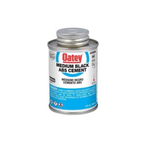 Oatey 30999 Solvent Cement, Opaque Liquid, Black, 4 oz Can