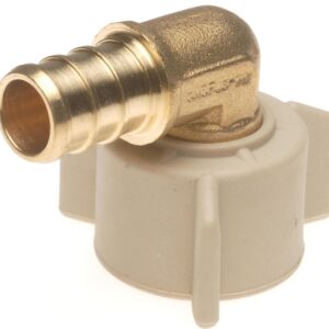 Apollo APXFAE1212 Swivel Pipe Elbow, 1/2 in, FPT, 90 deg Angle, Brass, 12/CT