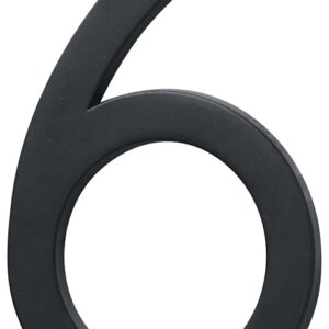 Hy-Ko FM-6 Architectural Series FM-6/6 House Number, Character: 6, 6 in H Character, Black Character