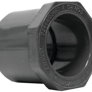 Lasco 837211BC Reducing Bushing, 1-1/2 x 1 in, Spigot x Slip, PVC, SCH 80 Schedule