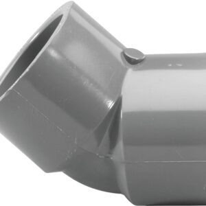 Thrifco Plumbing 8214024 Pipe Elbow, 3/4 in, Slip Joint, 45 deg Angle, PVC, SCH 80 Schedule