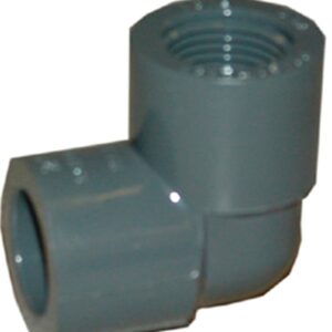 Lasco 807005BC Pipe Elbow, 1/2 in, Slip x Female, 90 deg Angle, PVC, SCH 80 Schedule