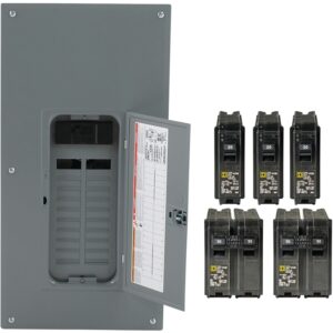 Square D HOM2040M200PCVP Load Center, 40-Pole, 200 A, 20-Space, Plug-On Neutral, NEMA 1 Enclosure, Surface, Flush